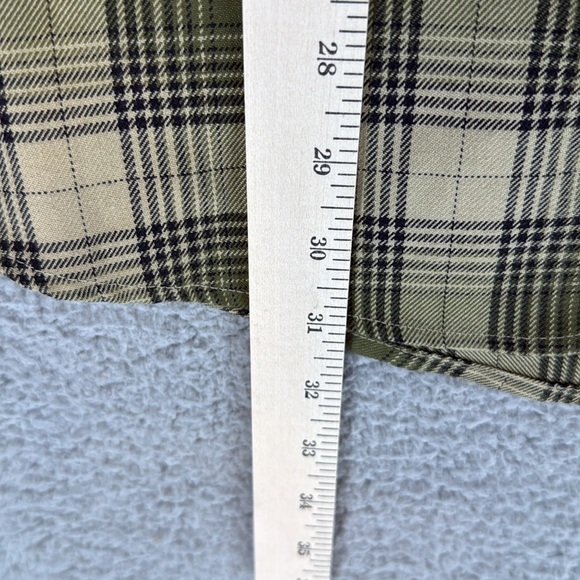 Dixxon .300 Blackout flannel Olive and Beige Plaid Men's XL Shirt pearl snap - Picture 8 of 12